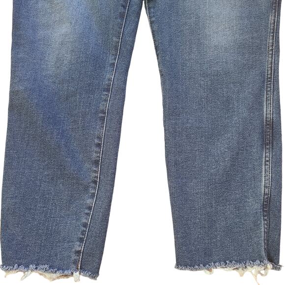 EVERLANE The Vintage Skinny Button Fly High Waist Raw Hem Ankle Jeans Women's 32 - Picture 6 of 12